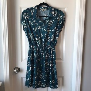 Cap sleeve cinched waist dress